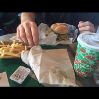 Veggie burger and fries at Walt Disney World - Cosmic Ray's Starlight Cafe in Lake Buena Vista
