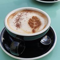 Vegan capuccino at Jay's Brunch Caffe in Parede