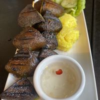 Mushroom skewers   at Wild Ginger McKenzie in Seattle