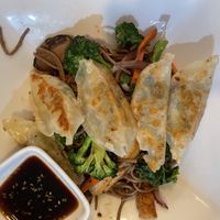 Soba noodles and dumplings  at Quantum Leap - Upper East Side in New York City