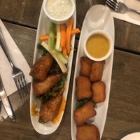 Fake buffalo wings on a stick! at Quantum Leap - Upper East Side in New York City