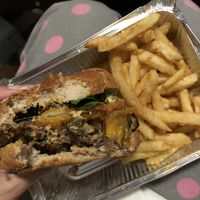 Big leap quinoa burger  at Quantum Leap - Upper East Side in New York City