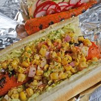 carrot dog at Forty Thieves in Buffalo