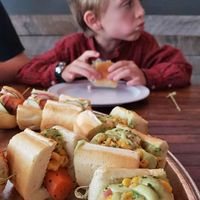 Clint loves the carrot dogs at Forty Thieves in Buffalo