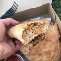 Buffalo chicken vegan  at D.P. Dough in Tempe