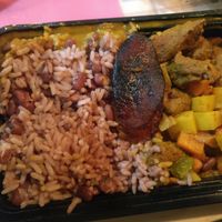 Vegan curry goat at Real Veggie Cafe in Island Park