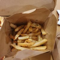 Garlic fries at Julie Goes Green in Los Angeles