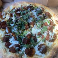 Spicy Buffalo Pizza  at Julie Goes Green in Los Angeles