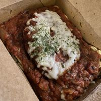 Chicken parmigiana  at Julie Goes Green in Los Angeles