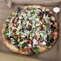 California sunshine pizza   at Julie Goes Green in Los Angeles