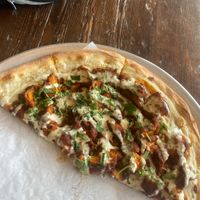 Feisty buffalo pizza   at Julie Goes Green in Los Angeles
