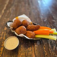 Buffalo drumsticks with ranch at Julie Goes Green in Los Angeles