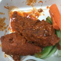 Very good buffalo drum sticks.  Devoured 3 of them before I took the pic.  These things are big. at Julie Goes Green in Los Angeles