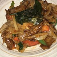drunken noodle - no egg and fake duck at Thep Thai Restaurant in New York City