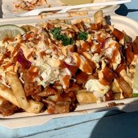 Pulled pork fries at Earth Aloha Eats - Waikiki in Honolulu