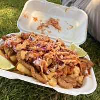 Pulled pork fries (a must try!)  at Earth Aloha Eats - Waikiki in Honolulu