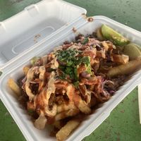 Pulled pork fries 😋  at Earth Aloha Eats - Waikiki in Honolulu