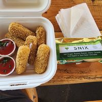 Nozerrala sticks (weren't that great), Snix bar (real good!) at Earth Aloha Eats - Waikiki in Honolulu
