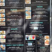 Menu at Earth Aloha Eats - Waikiki in Honolulu