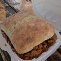 Pulled pork sandwich at Earth Aloha Eats - Waikiki in Honolulu