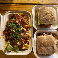 Pulled pork loaded fries  at Earth Aloha Eats - Waikiki in Honolulu