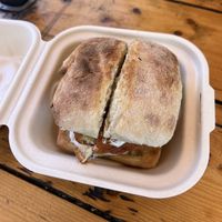vegan chicken sandwich  at Earth Aloha Eats - Waikiki in Honolulu