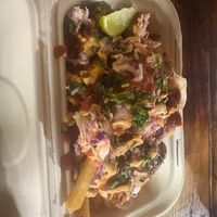 Pulled pork fries at Earth Aloha Eats - Waikiki in Honolulu
