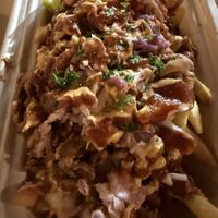 Pulled pork fries  at Earth Aloha Eats - Waikiki in Honolulu