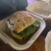 Aloha burger - tasty and quite spicy   at Earth Aloha Eats - Waikiki in Honolulu