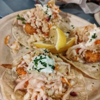 Golden "fish" tacos! 👌 at Earth Aloha Eats - Waikiki in Honolulu