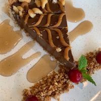 Peanut butter tart at Just Vegan in Sunshine