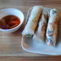 Shredded tofu rolls at Just Vegan in Sunshine