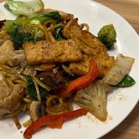 Stir fry hokkein noodles   at Just Vegan in Sunshine