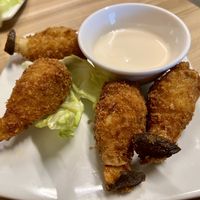 Fried mushroom drumsticks  at Just Vegan in Sunshine