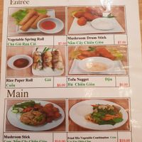 Entree menu at Just Vegan in Sunshine