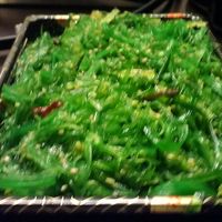 Seaweed Salad with Sesame Seeds. Takeout order from Super Bowl Cuisine, July 2021. at Super Bowl Cuisine in Kingston