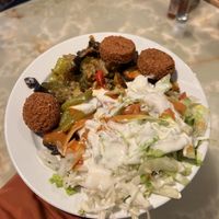 salad w grilled veggies and falafel  at Selam Helal in Dusseldorf