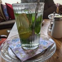 Mint lime ginger tea - it was very light on the ginger flavor at Marny's in Dusseldorf