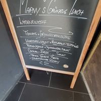 outside daily menu at Marny's in Dusseldorf