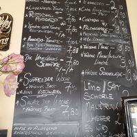 Inside menu at Marny's in Dusseldorf