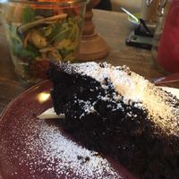 Vegan chocolate cake at Marny's in Dusseldorf
