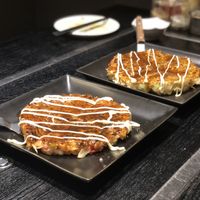 Basic veg okinomiyaki and with red ginger  at Zen in Tokyo