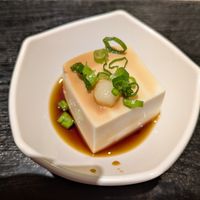 Tofu starter (brought out for us without ordering) at Zen in Tokyo