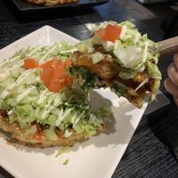 Okonomiyaki with salad  at Zen in Tokyo