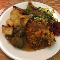 Vegan Sunday roast at Barker House Farm in Lancaster