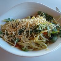 Avocado pasta with vegan parmesan at Vapiano - Solaris in Tallinn