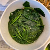 spinach greens   at Din Tai Fung in San Diego
