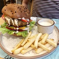 Creamy Shrooms Burger at Nut and Bowls in New Delhi