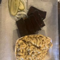 BBQ tofu and big vegan mac n cheese  at Ore Nell's Barbecue in Kittery