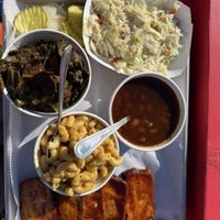 Vegan BBQ platter  at Ore Nell's Barbecue in Kittery